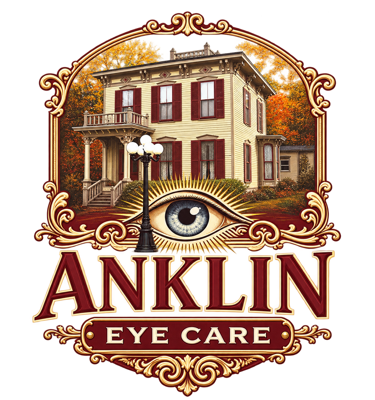 Anklin Eye Care historic house logo